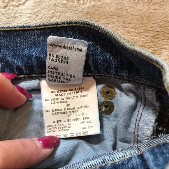 Diesel Industry blue cotton jeans 31 x 28 - Picture 5 of 8